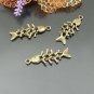 Lot of 200pcs mini Brass Fish Bone dollhouse miniature toy/jewelry Charm B3