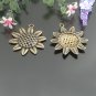 Lot of 60pcs mini Brass Sunflower dollhouse miniature toy/jewelry bracelet metal alloy Charm b2