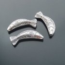 Lot of 100pcs mini Silver fish dollhouse miniature toy/jewelry bracelet metal alloy Charm A3