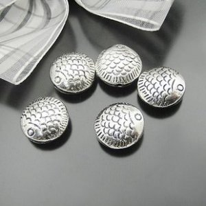 Lot of 200pcs mini Silver fish dollhouse miniature toy/jewelry Charm A4