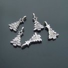 Lot of 500pcs mini Christmas Tree dollhouse miniature toy/jewelry bracelet alloy Charm B3 CM903