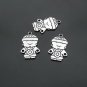 Lot of 200pcs mini Silver Boy Bridegroom dollhouse miniature toy/jewelry bracelet metal alloy Charm