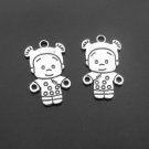 200 x mini Silver Chinese Girl Bride dollhouse miniature toy/jewelry bracelet metal alloy Charm