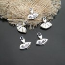 Lot of 200pcs mini Silver Ballet skirt dollhouse miniature toy/jewelry bracelet metal alloy Charm