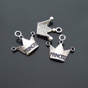 Lot of 500pcs mini Silver Prince Crown dollhouse miniature toy/jewelry bracelet alloy Charm