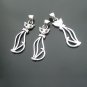 Lot of 100pcs mini Silver Elegant Cat dollhouse miniature toy/jewelry bracelet metal alloy Charm