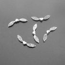 Lot of 500pcs mini Silver Wing Heart dollhouse miniature toy/jewelry bracelet alloy Charm