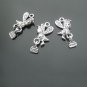 Lot of 200pcs mini Silver Bee Honey dollhouse miniature toy/jewelry bracelet metal alloy Charm
