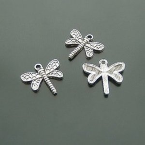 Lot of 300pcs mini Silver Dragonfly dollhouse miniature toy/jewelry Charm