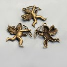 Lot of 200pcs mini Brass Cupid dollhouse miniature toy/jewelry bracelet metal alloy Charm