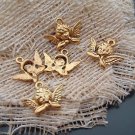 Lot of 50pcs mini Gold Angel dollhouse miniature toy/jewelry bracelet alloy Charm