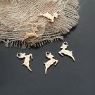 Lot of 20pcs mini Gold Deer dollhouse miniature toy/jewelry bracelet metal alloy Charm