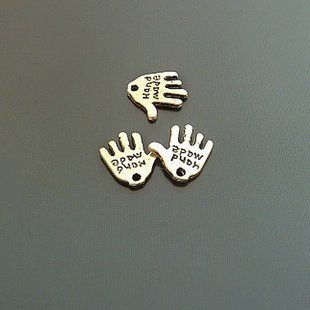 Lot of 500pcs mini Gold Hand dollhouse miniature toy/jewelry bracelet alloy Charm B2