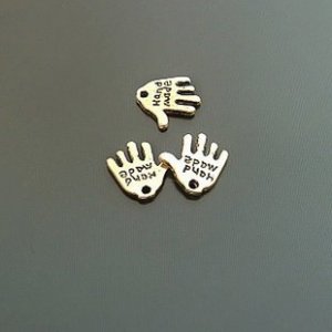 Lot of 500pcs mini Gold Hand dollhouse miniature toy/jewelry bracelet alloy Charm B2