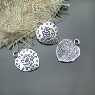 Lot of 200pcs mini Silver Rose Heart dollhouse miniature toy/jewelry Charm CM601