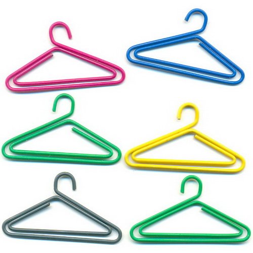 Lot of 96pcs Paper Clip ClothHanger Shaped / Bookmark office