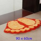 Plush Furry Large Foot Shape Door Mat  90 x 60cm