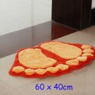 Plush Furry Foot Shape Door Mat  60 x 40cm