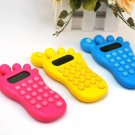 Funny Kids Foot Shaped Print Calculator Orange
