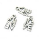 Sales 100pcs Dollhouse Miniature toy Love Letter Alloy Jewelry Charm
