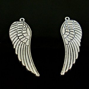 Sales 100pcs Dollhouse Miniature toy  WING jewelry bracelet metal Charm Bead
