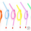Lot of 6pcs Curved Pencil Bent Pen Office Toy 33cm