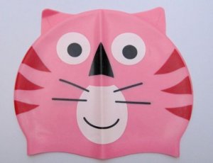 Kid Swimming Pool Cat Tiger Swim Sliccon Fabric Cap / Bathing Cap B2