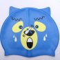 Kid Swimming Pool Blue Bear Swim Sliccon Fabric Cap / Bathing Cap B2