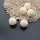 20pcs Beige Acrylic 16mm Beads