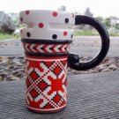 Hand Painted Cup Mug Vase Studio Pattern Design