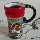 Hand Painted Cup Mug Vase Studio Cow Design