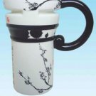 Hand Painted Cup Mug Vase Plum Blossom Design