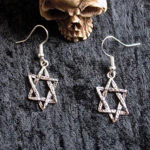 Star of David Hexagram Earrings charm earring - Goth Supernatural