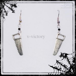 Halloween Saw Earring - Goth Gothic Emo Horror