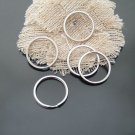 30pcs Split 27mm Key Ring Chain Metal Silver Jewelry Finding