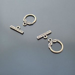 20 Sets Jewelry Repair Leaf DIY Heart Clasp Toggle Finding/jewelry accessory