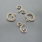 20 Sets Jewelry Repair Heart DIY Heart Clasp Toggle Finding/jewelry accessory B2