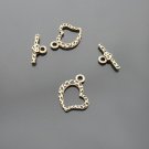 20 Sets Jewelry Repair Heart DIY Heart Clasp Toggle Finding/jewelry accessory 16 X 15MM