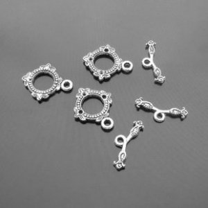 20 Sets Jewelry Repair DIY Key Clasp Toggle Finding/jewelry accessory 22 X 18mm