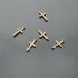 Lot of 100pcs mini Cross dollhouse miniature toy/jewelry bracelet metal alloy Charm