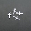 Lot of 100pcs mini Cross dollhouse miniature toy/jewelry bracelet  metal alloy Charm B2