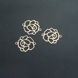 Lot of 200pcs mini Flower Link dollhouse miniature toy/jewelry bracelet  metal alloy Charm B2