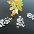 Lot of 300pcs  Skull /jewelry bracelet  metal alloy Charm Fit Pendant CM840