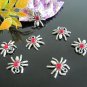 Lot of 200pcs Dollhouse Miniature Red Blood Spider  /jewelry bracelet  metal alloy Charm