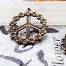 Lot of 100pcs Flower Peace dollhouse miniature toy/jewelry bracelet  metal alloy Charm CM770