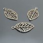 Lot of 100pcs Cutout Leaf dollhouse miniature toy/jewelry bracelet  metal alloy Charm CM692