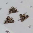 Lot of 500pcs I love Jesus dollhouse miniature toy/jewelry bracelet  metal alloy Charm A1