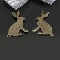 Lot of 100pcs Rabbit dollhouse miniature toy/jewelry bracelet  metal alloy Charm A1