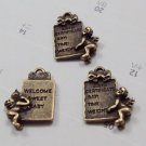 Lot of 200pcs Angel 18 X 15MM dollhouse miniature toy/jewelry bracelet  metal alloy Charm A1
