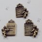 Lot of 200pcs Angel 18 X 15MM dollhouse miniature toy/jewelry bracelet  metal alloy Charm A1